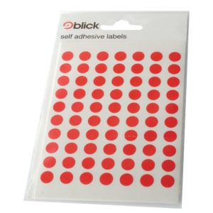 BLICK LABEL BAG 8MM RED PK490 003250