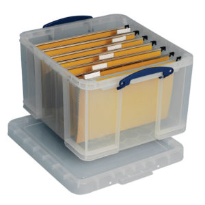 REALLY USEFUL 42 LITRE BOX AND LID CLR