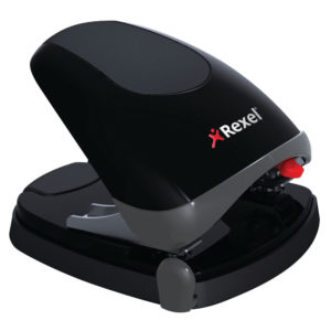 REXEL EASY TCH HOLE PUNCH 30SHT BLK/GRY