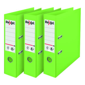 REXEL LEVER ARCH FILE A4 PP GREEN 3FOR2