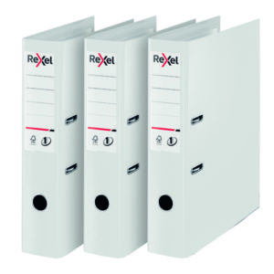 REXEL LEVER ARCH FILE FS PP WHITE 3FOR2