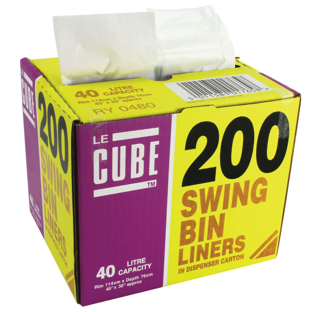 LE CUBE SWING BIN LINERS PK200 46L