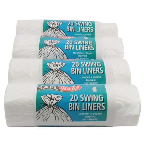 SWING BIN LINERS ROLL 20 PK4 STD 0441