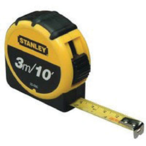 STANLEY TAPE MEASURE 3M/10FT YELLOW