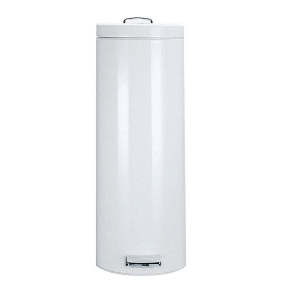 WHITE 20 LITRE PEDAL BIN 311730