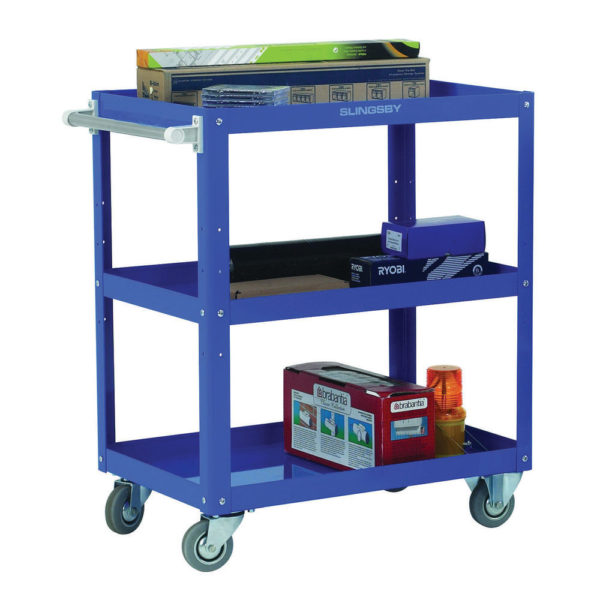 WORKS TROLLEY 3 TIER BLUE 329946