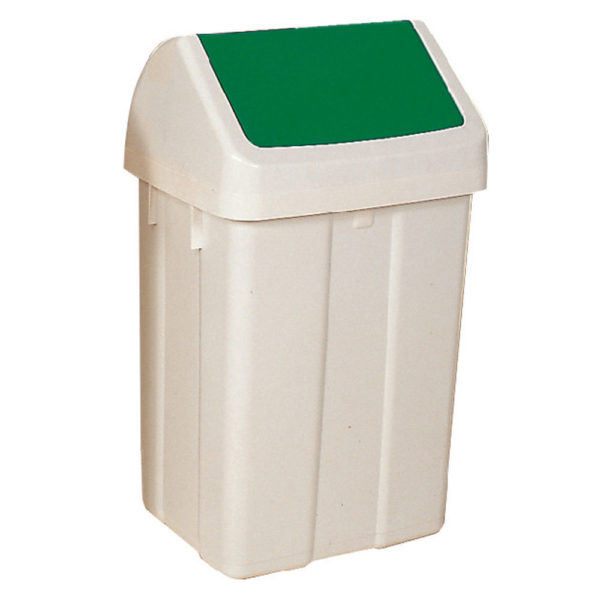 50 LITRE SWING BIN WHITE/GREEN 330330351