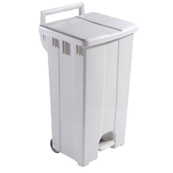 90L MOBILE PEDAL BIN LID LGREY 357057001