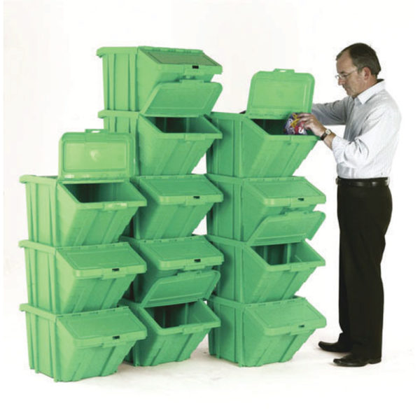 HEAVY DUTY STORAGE BIN/LID GREEN