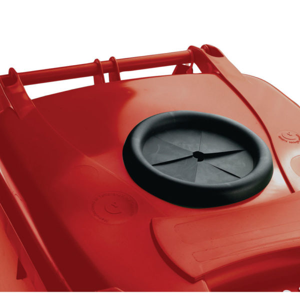 360L RED LOCK BOTTLE WHEELIE BIN