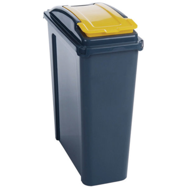 VFM RECYCLING BIN 25 LTR YLW LID 384283