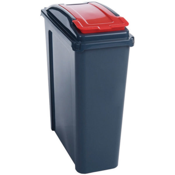 VFM RECYCLING BIN 25 LTR RED LID 384285