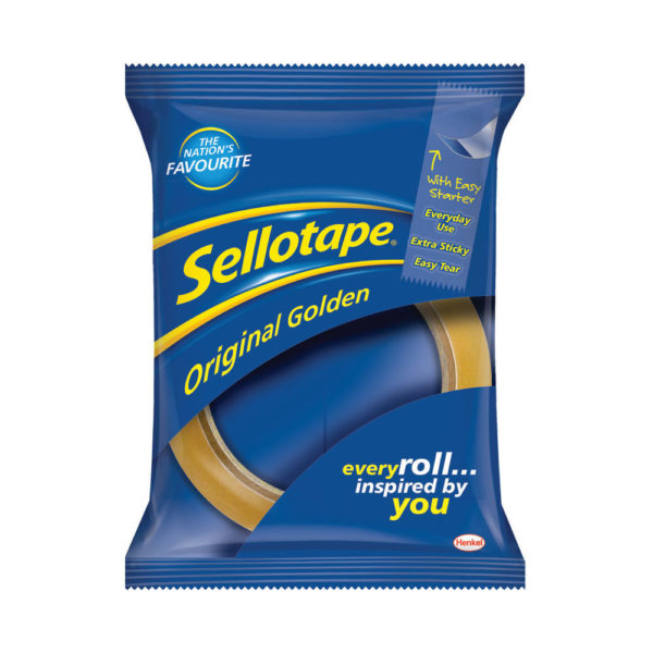 SELLOTAPE 24X66 GOLD TAPE WITH TEDDY