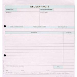 CUSTOMF 2-PART DELIVERY NOTE PK50 HCD02