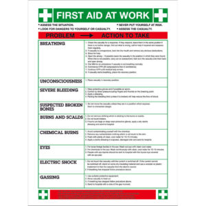 SIGN FIRST AID AT WORK