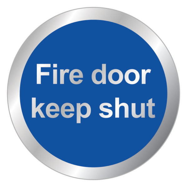 SIGN 76MM FIRE DOOR KEEP SHUT