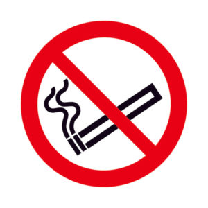 SIGN 50X50 NO SMOKING SYMBOL S/A