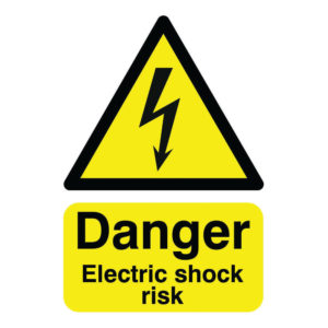 SIGN A5  DANGER ELECT SHOCK RISK S/A
