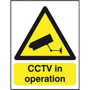SIGN A5 CCTV IN OPERATION PVC