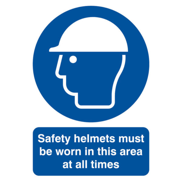 SIGNSLAB A4 SAFETY HELMETS M/B/WORN PVC