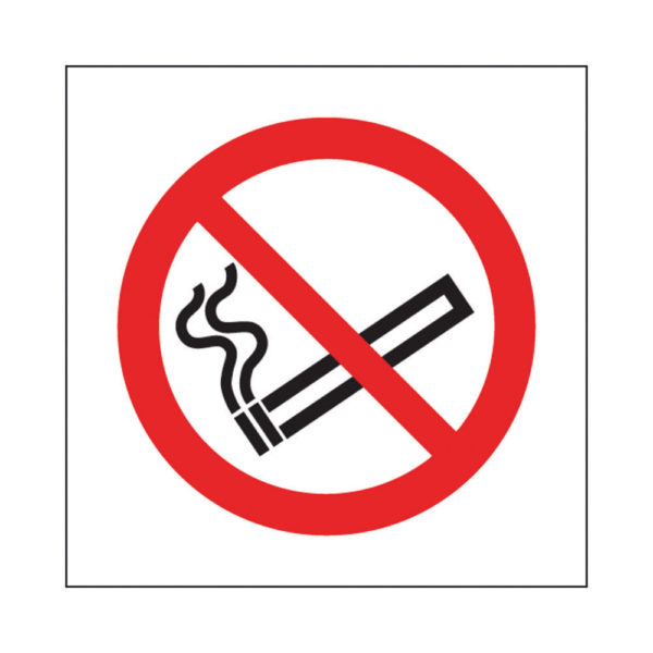 SIGN NO SMOKING 100X100MM S/A