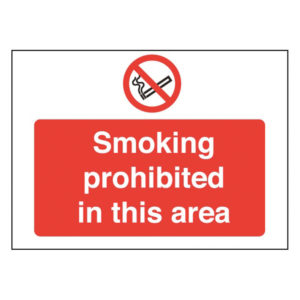 SIGN SMOKING PROHIBITED IN 450X600 PVC