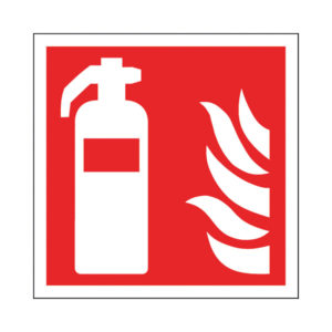 SIGN FIRE EXTING SYMBOL 100X100MM S/A [S