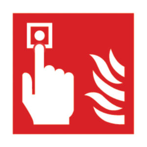 SIGN FIRE ALARM 100X100MM S/A