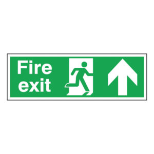 SIGN FIRE EXIT UP 150X450MM S/A