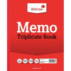 SILVINE TRIPLICATE BOOK 10X8 MEMO 606