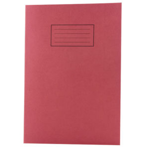 SILVINE A4 EXER BOOK 80PG LINED MARG RED