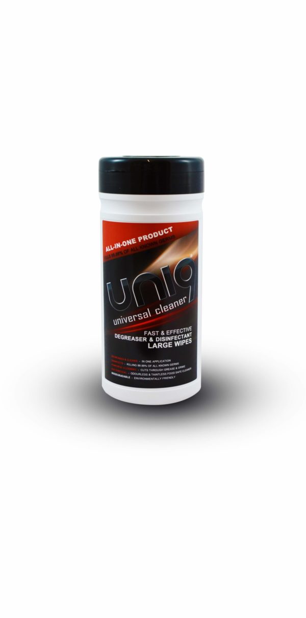 Uni9 Cleaner/Degreaser Large Wipes Tub of 100