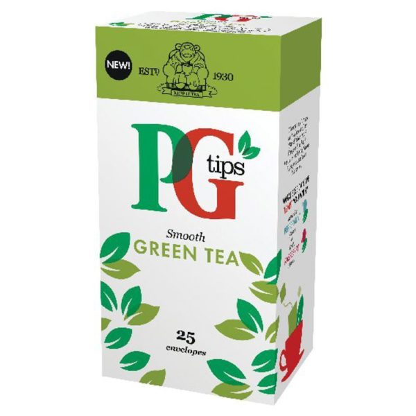 PG TIPS GREEN TEA ENVELOPE BOX 25