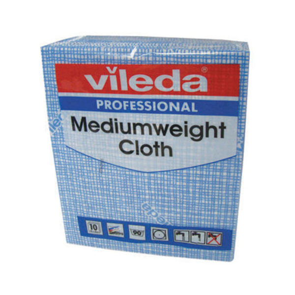 VILEDA MEDIUM WEIGHT CLOTH BLE PK10 1063