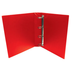 WB PRES BINDER 4 D RING RED 25MM