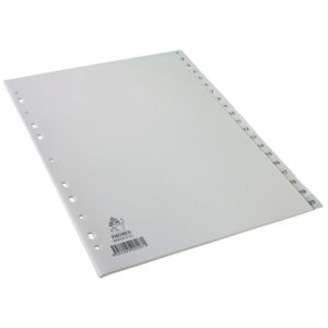 WB INDEX A4 1-20 POLYPROP WHITE