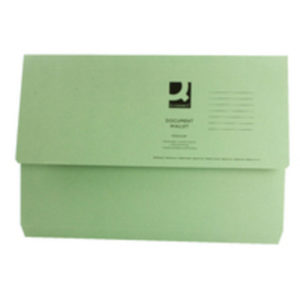 WB DOCUMENT WALLET FOOLSCAP GREEN 220GSM