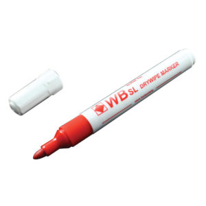 WB DRYWIPE MARKER BULLET RED