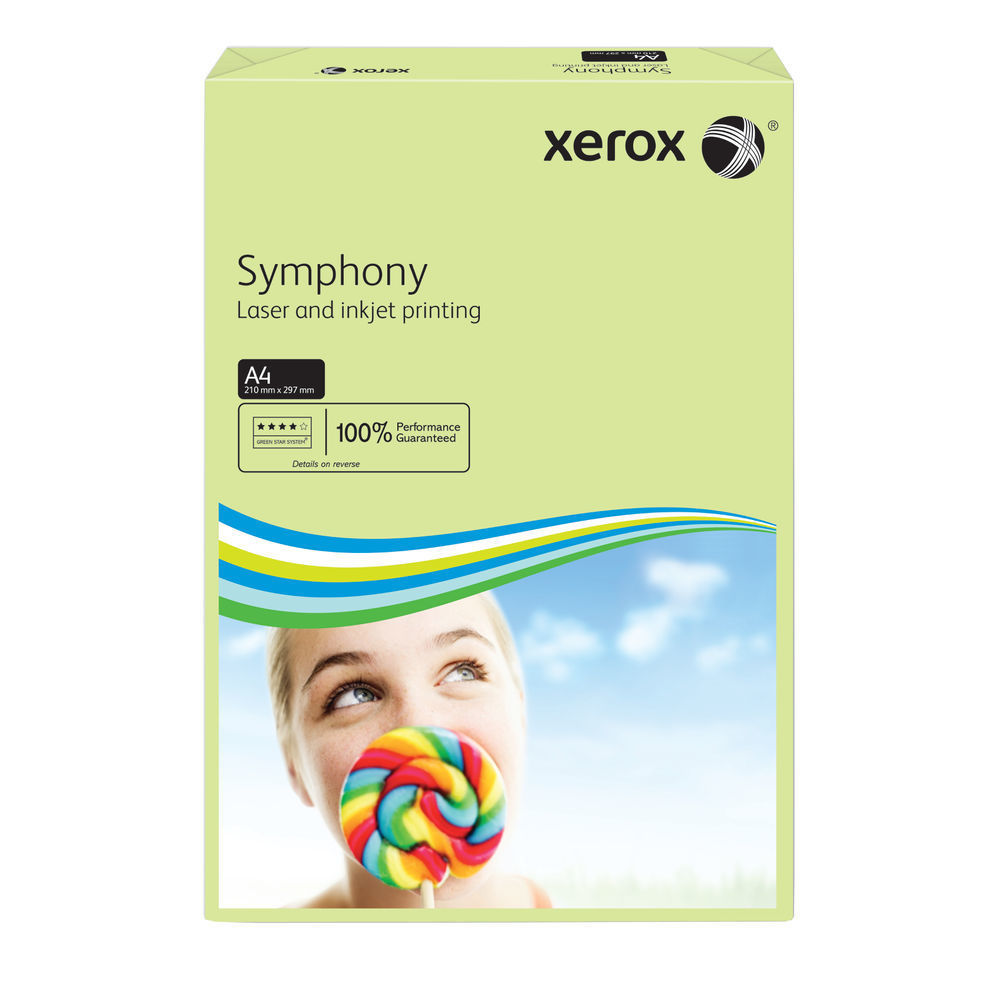 XEROX SYMPHONY A4 80GSM PSTL GRN PK500