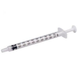 Syringe 1ml, Luer-Slip x 100
