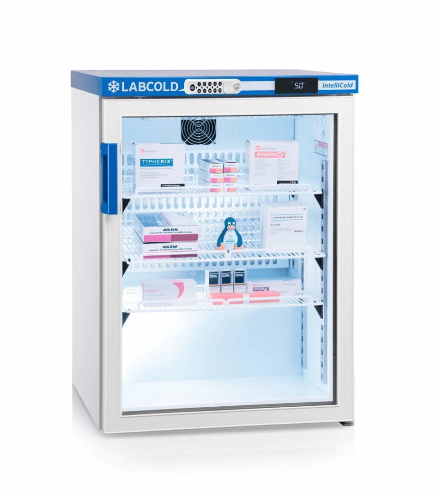 Medical Fridge With Digital Lock Labcold 150L Glass Door Refrigerator