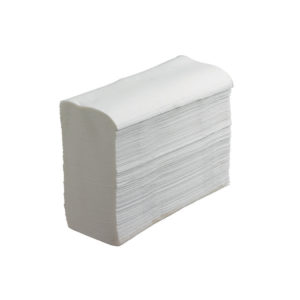White Scott multifold hand towels in a stack