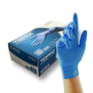Topaz Blue 3.5g Medical Grade Nitrile Gloves - Medium x100