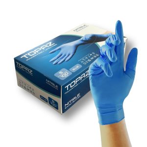 Topaz Blue 3.5g Medical Grade Nitrile Gloves - Small x100