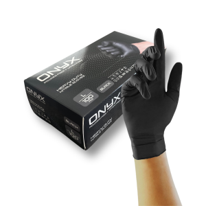 Onyx Black 6g Heavy Duty Nitrile Gloves - Large x100